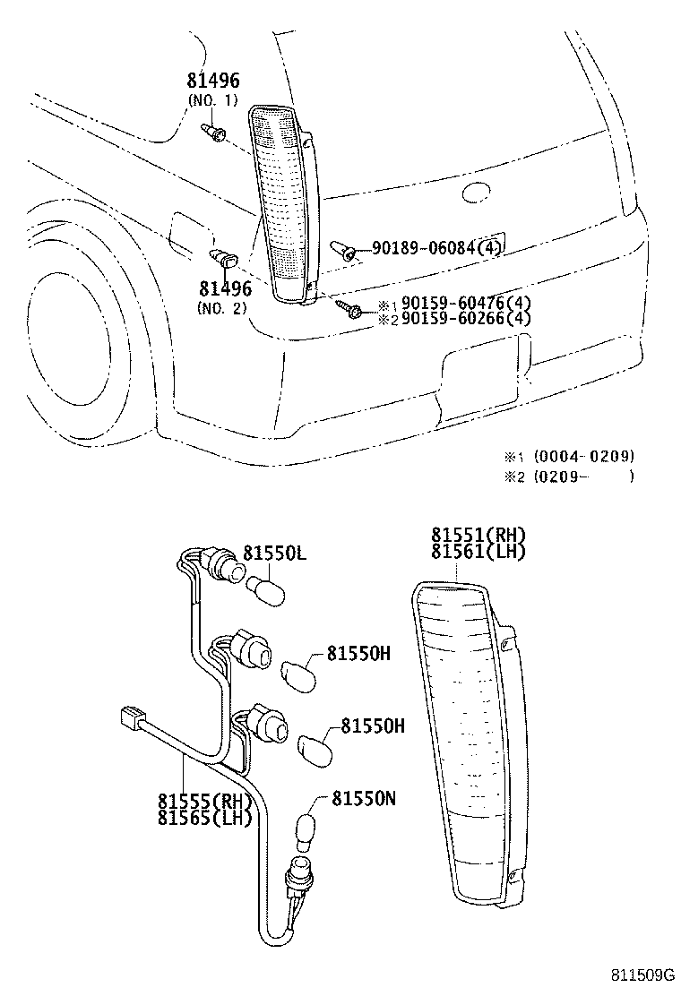 81551-63010 LENS, REAR COMBINATION LAMP, RH product image
