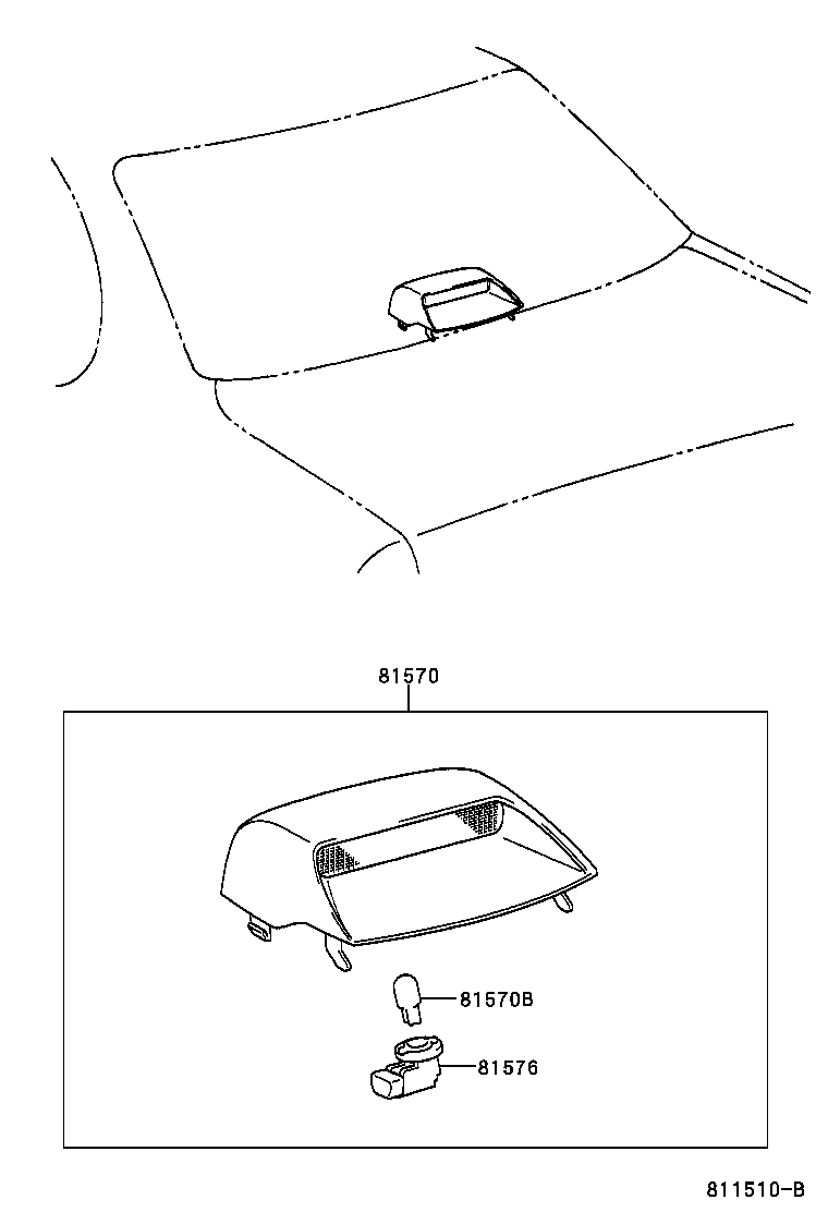 81576-8Y001 SOCKET & WIRE, CENTER STOP LAMP product image