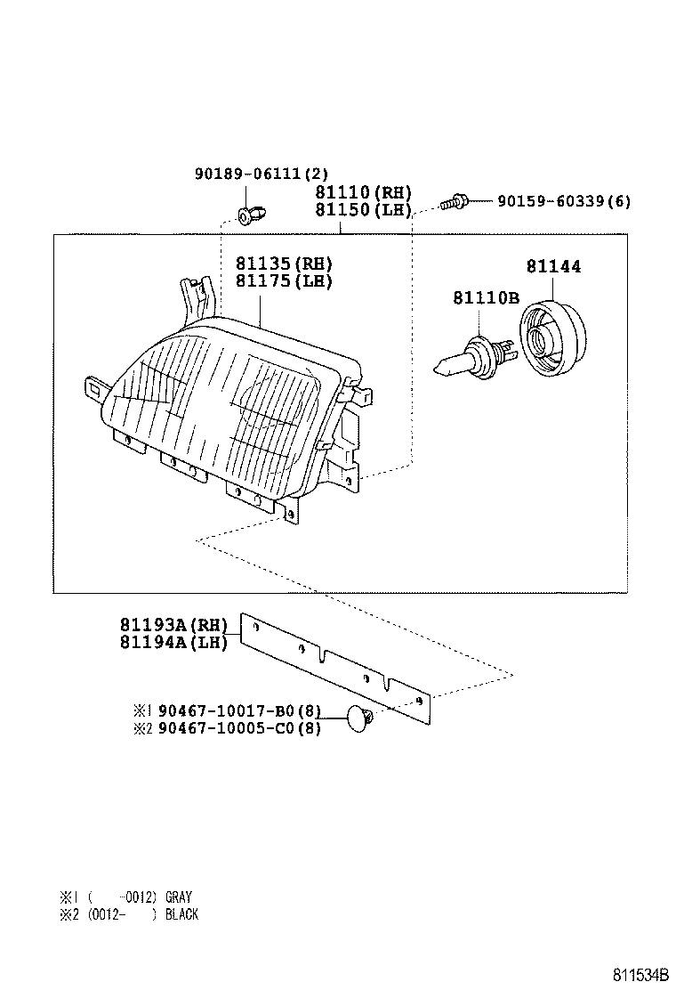 81150-37211 HEADLAMP ASSY, LH product image