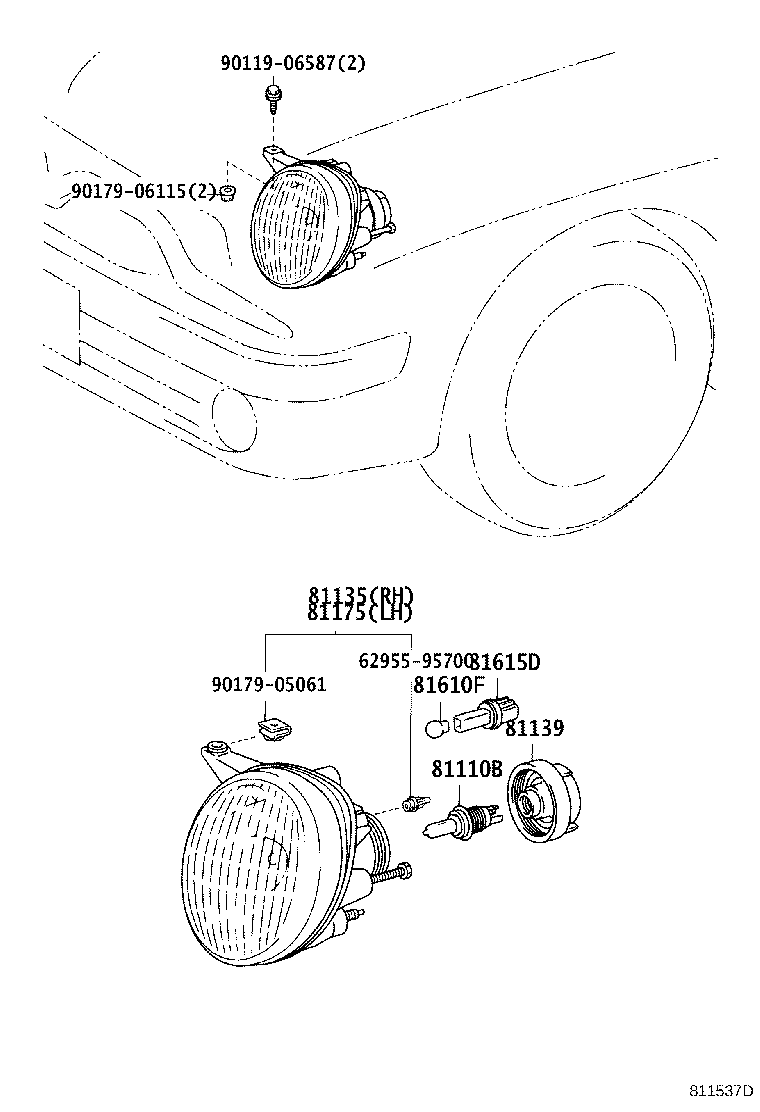 81130-51030 UNIT ASSY, HEADLAMP, RH product image