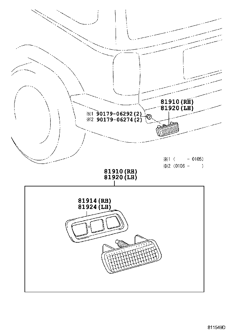 81920-35040 REFLECTOR ASSY, REFLEX, LH product image