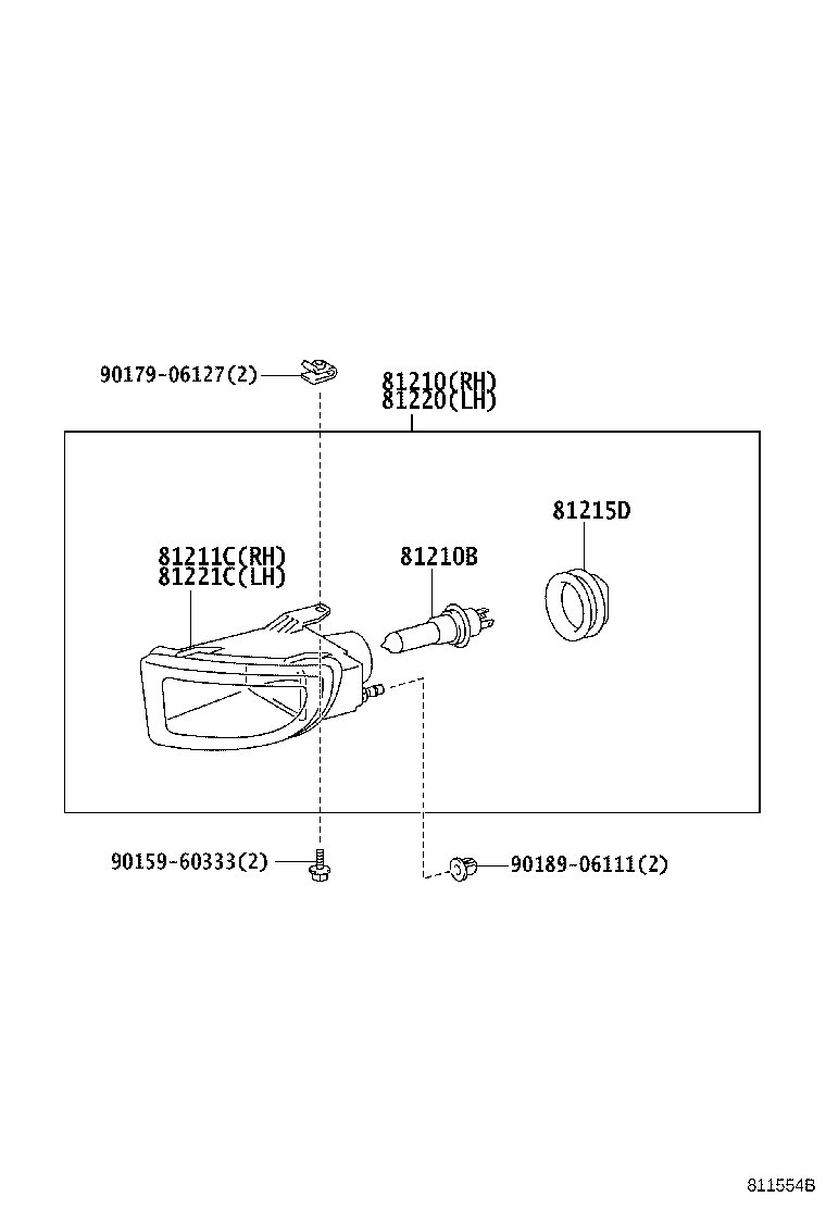 52125-20100 BRACKET, FOG LAMP, RH product image