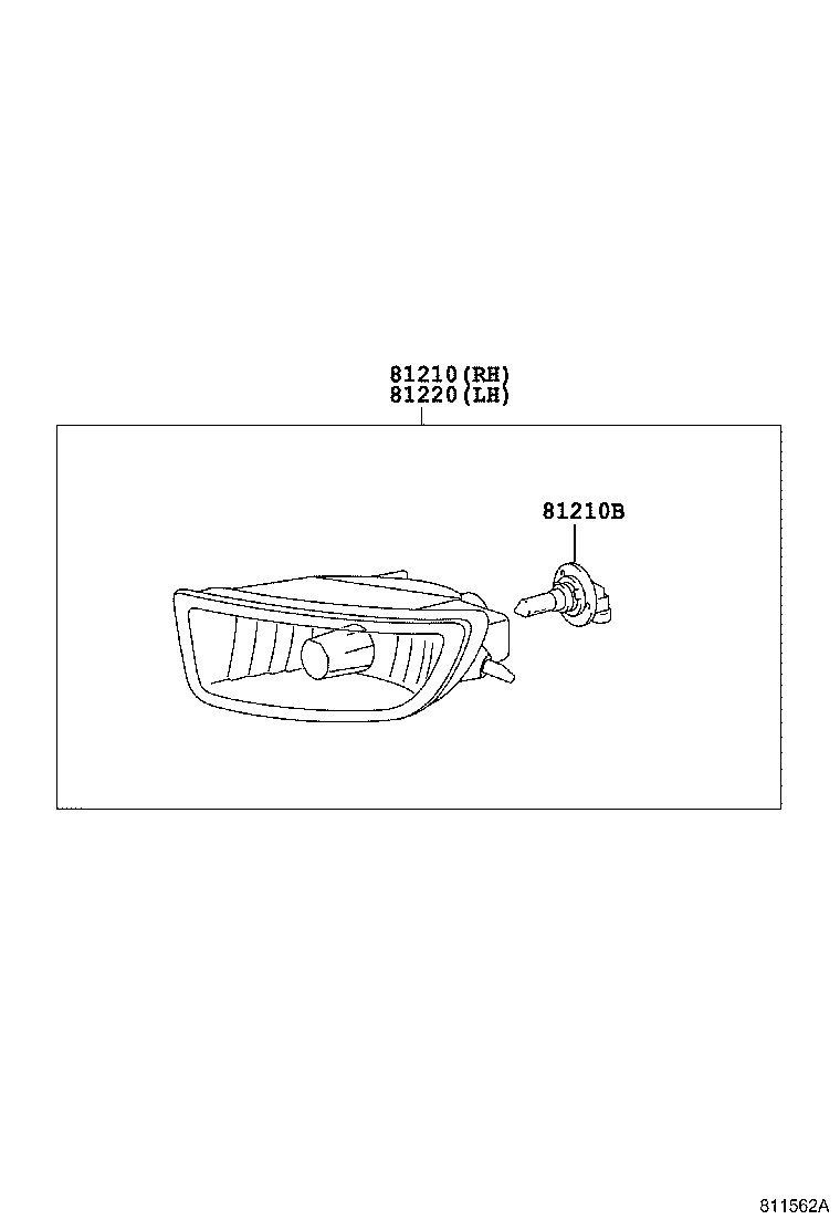 Toyota 81220-08010 LAMP ASSY, FOG, LH