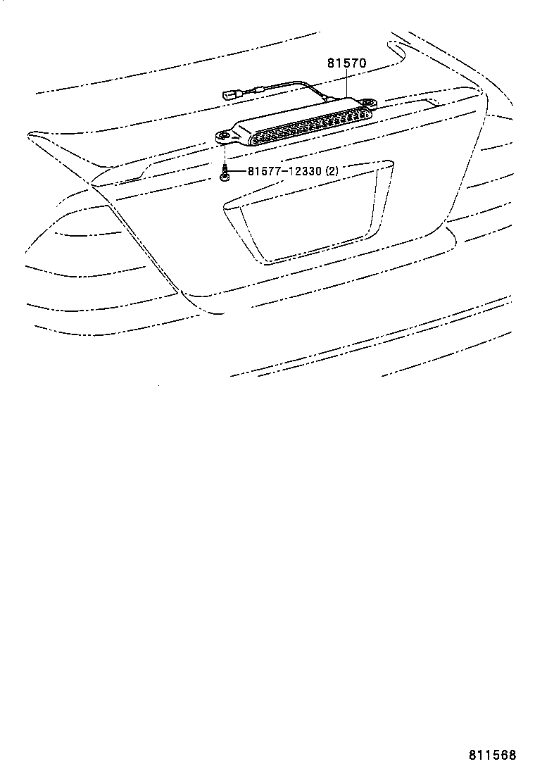 81570-13170 LAMP ASSY, CENTER STOP product image