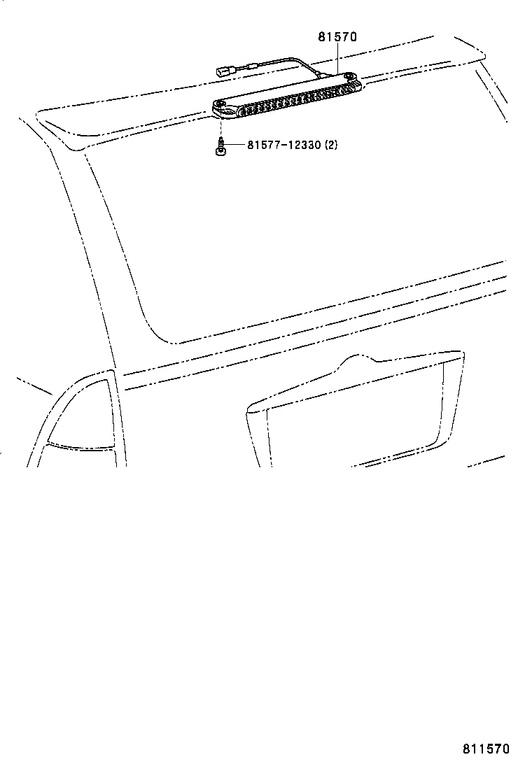 81570-13170 LAMP ASSY, CENTER STOP product image
