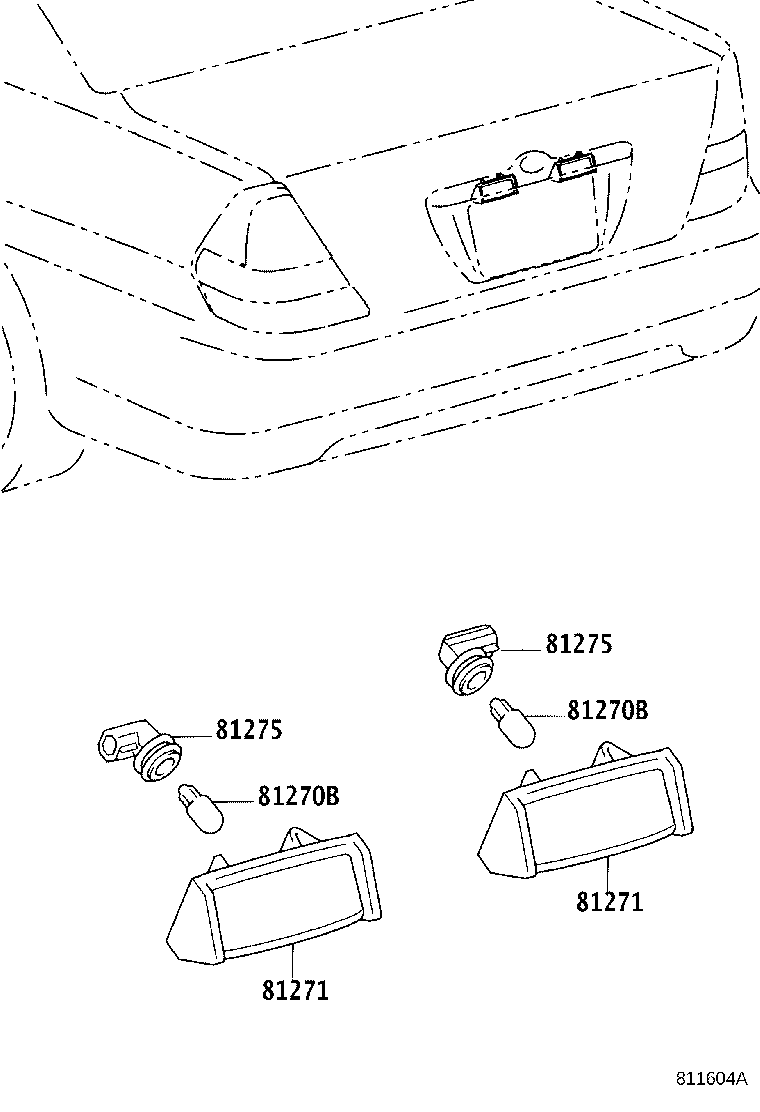 81271-33050 LENS, LICENSE PLATE LAMP product image
