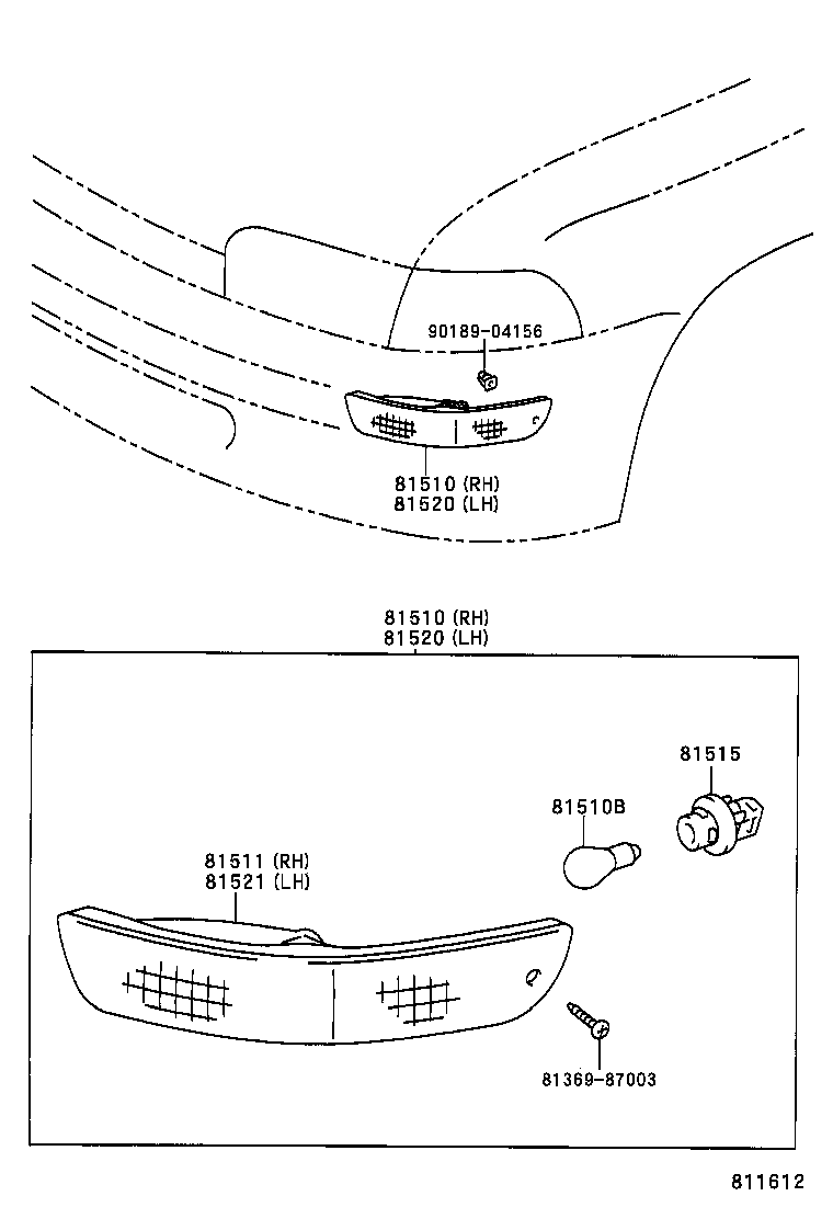 90075-99020 WIRE SUB-ASSY, FRONT TURN SIGNAL LAMP BODY product image