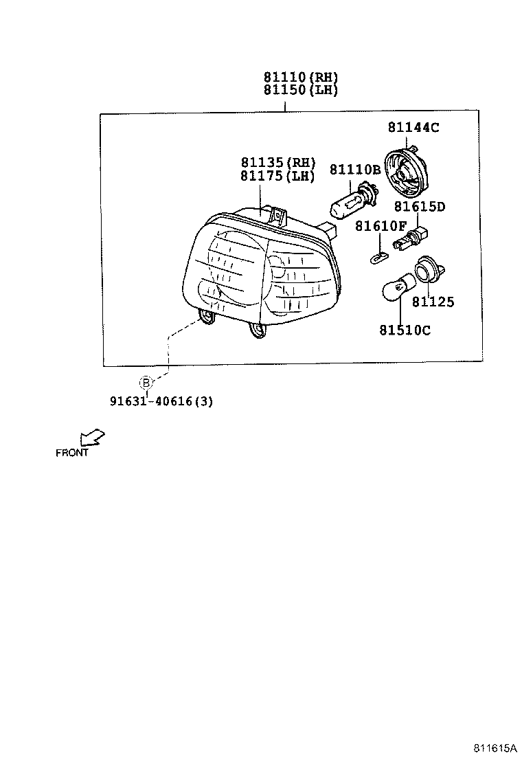 90049-51071 BULB(FOR HEADLAMP, NO.1) product image