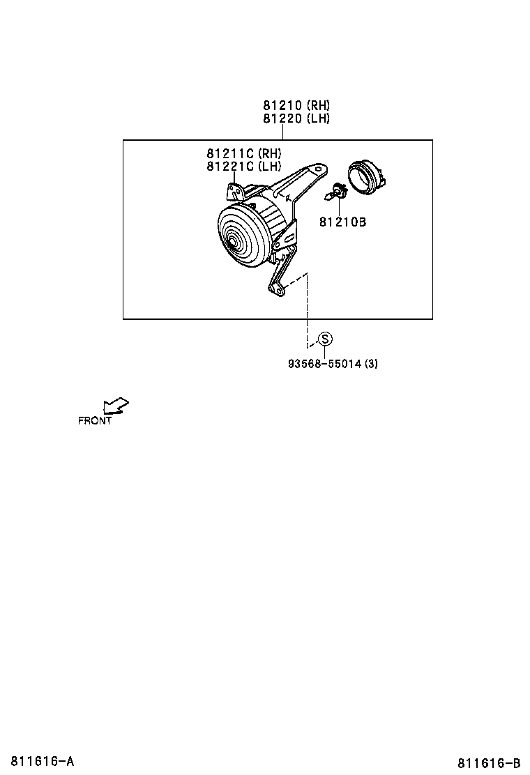 81211-97501 LAMP UNIT, FOG LAMP, RH product image