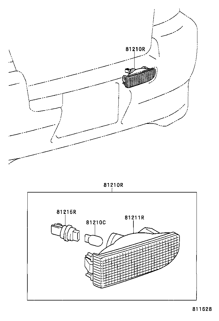 90075-99080 SOCKET & WIRE, REAR FOG LAMP product image