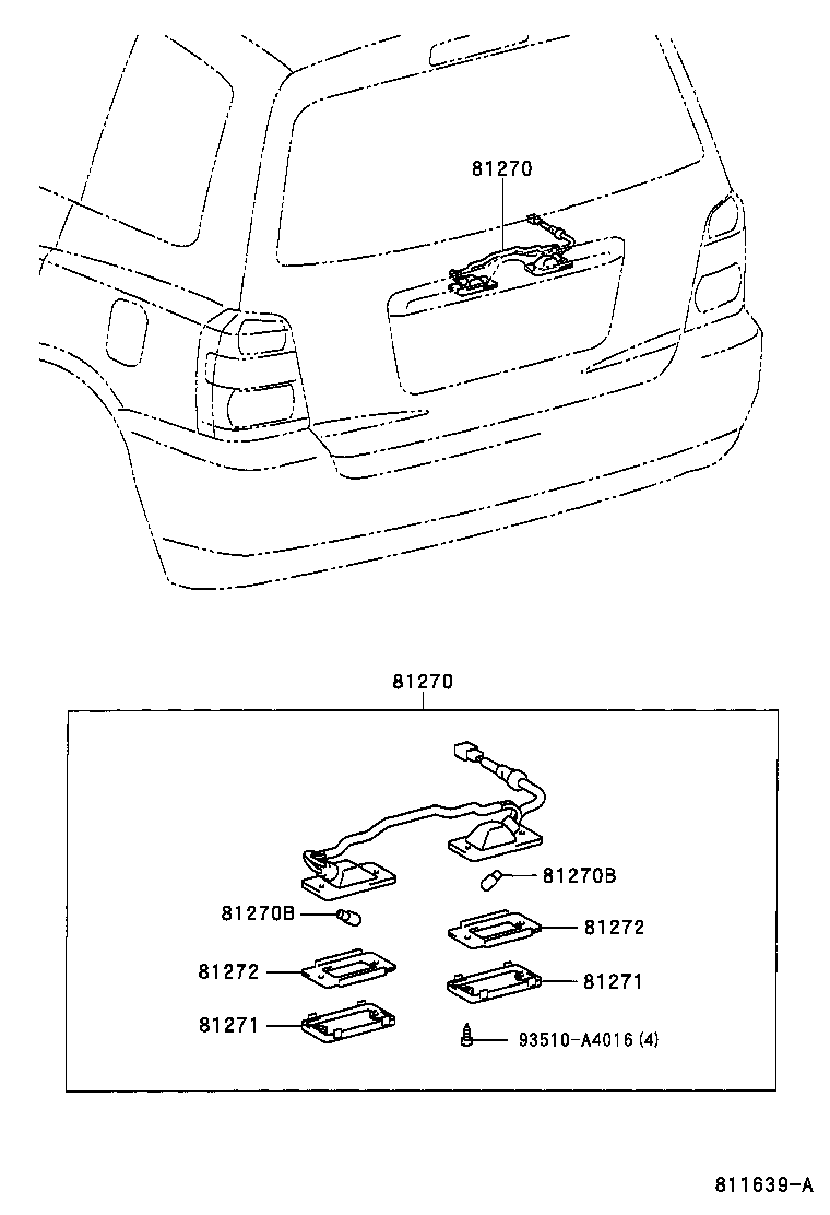 Toyota 81271-95709 LENS, LICENSE PLATE LAMP