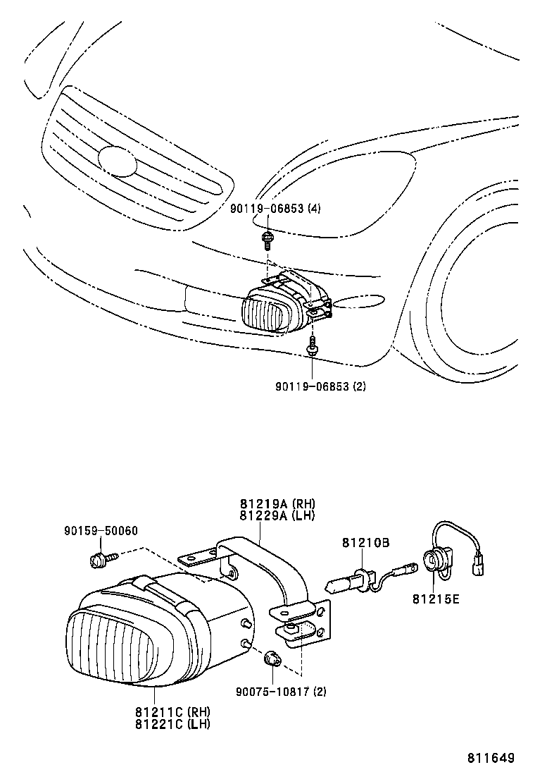 81229-24070 BRACKET, FOG LAMP, LH product image