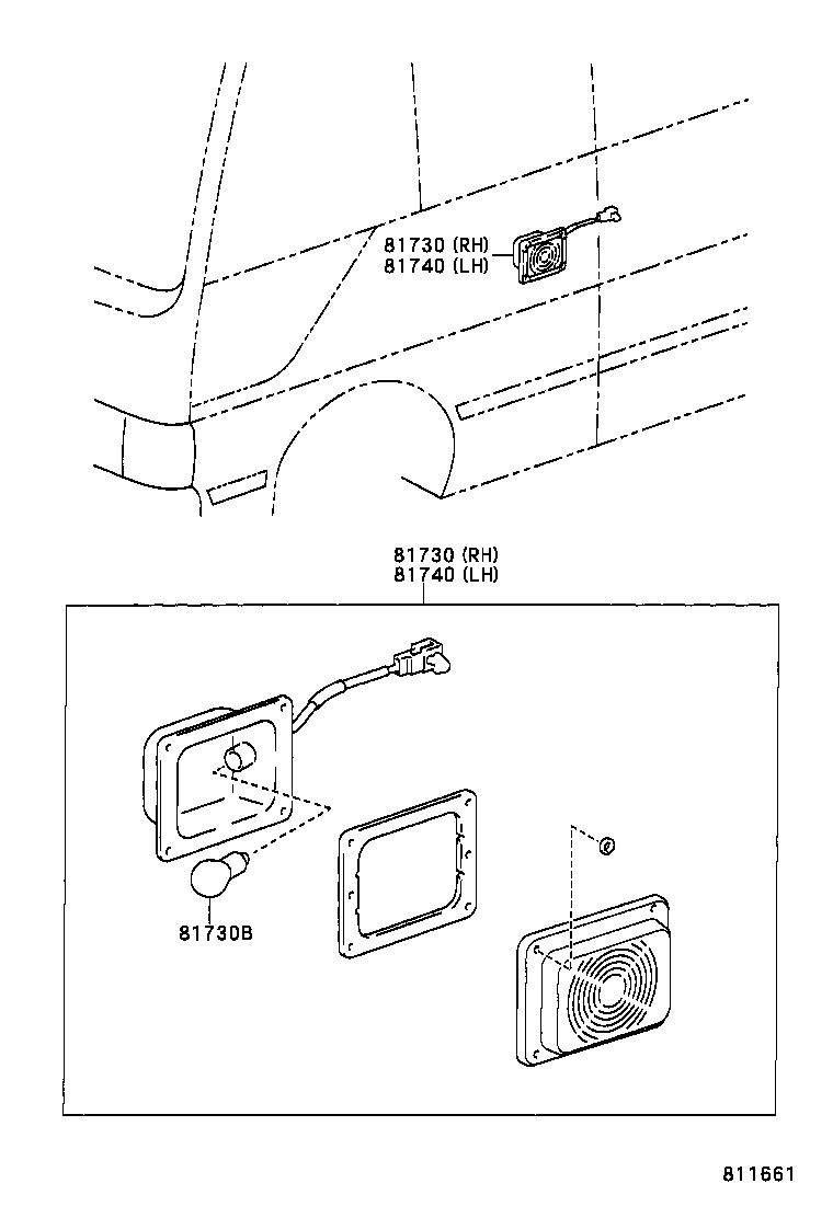 81730-0S010 LAMP ASSY, SIDE TURN SIGNAL, RH product image