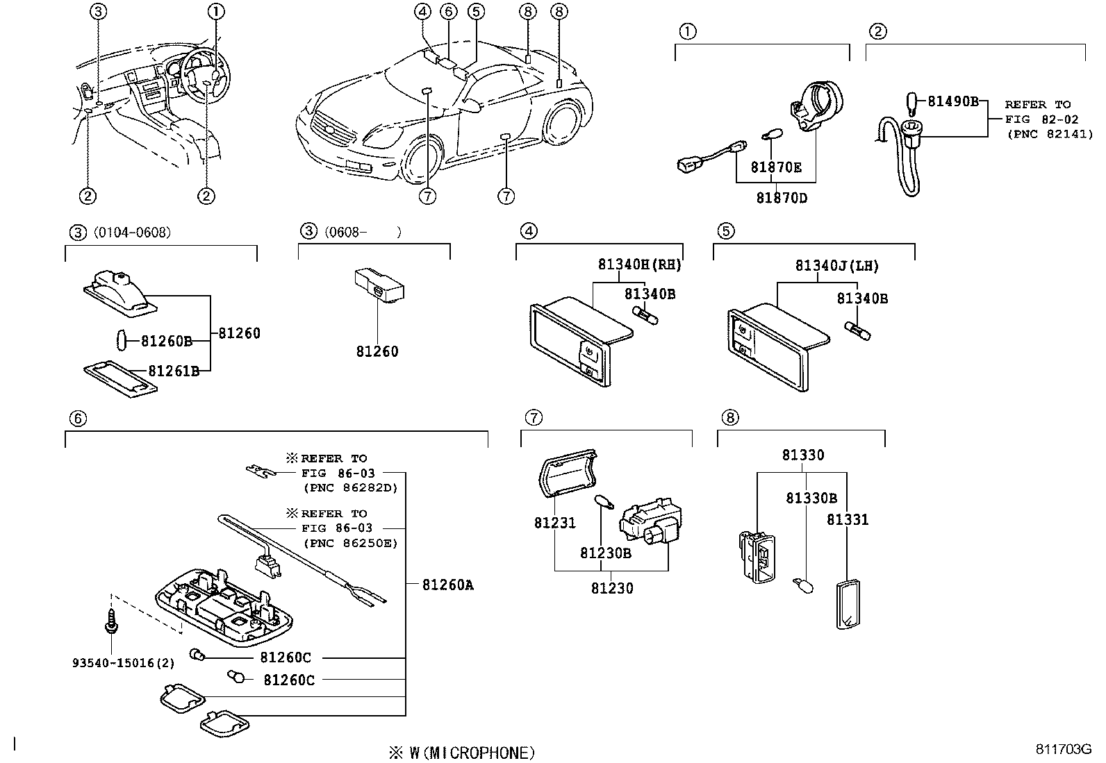81230-30160 LAMP ASSY, COURTESY product image