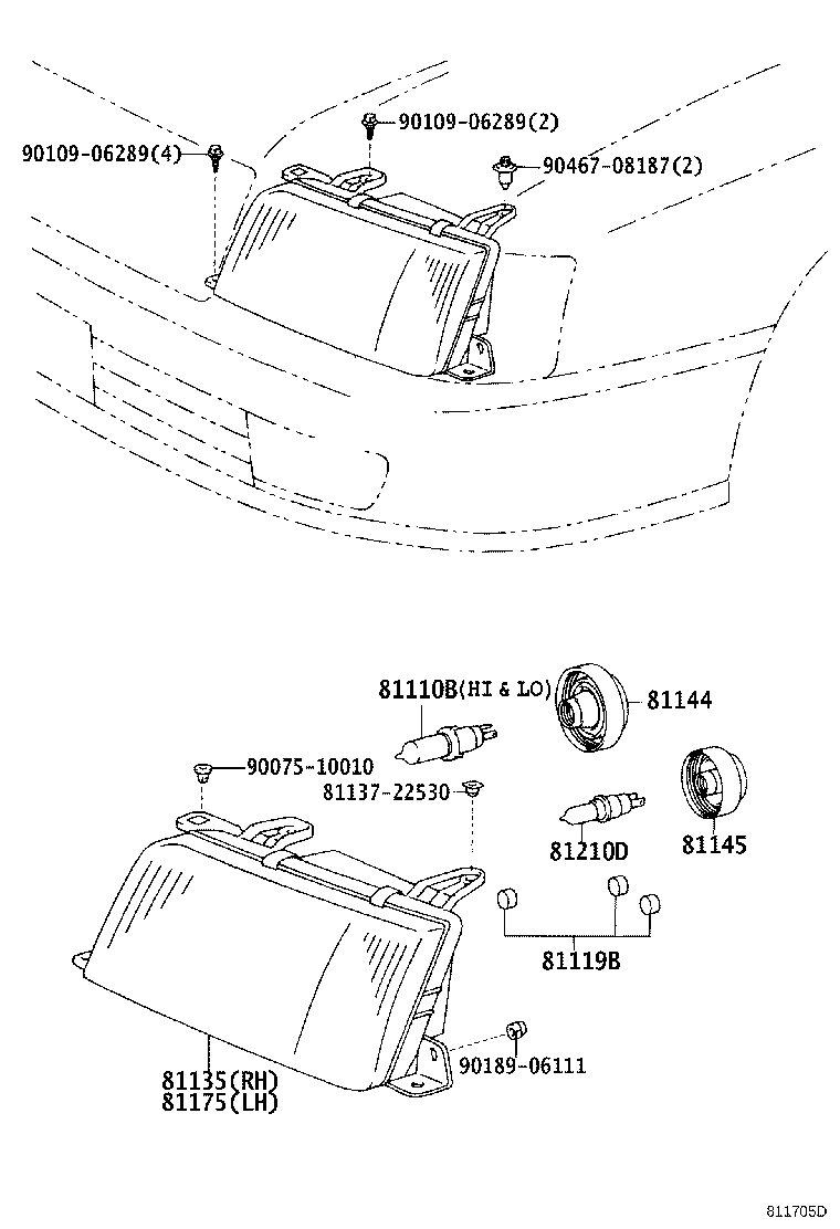 85661-30010 MOTOR, HEADLAMP LEVELING, RH product image