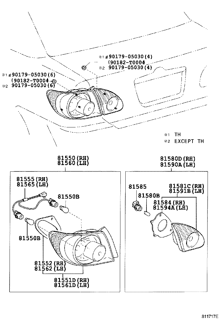 81550-02130 LAMP ASSY, REAR COMBINATION, RH product image