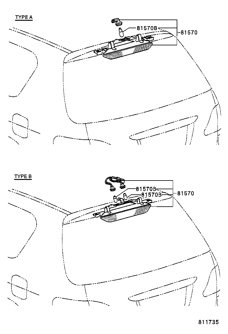 81570-44070 LAMP ASSY, CENTER STOP product image