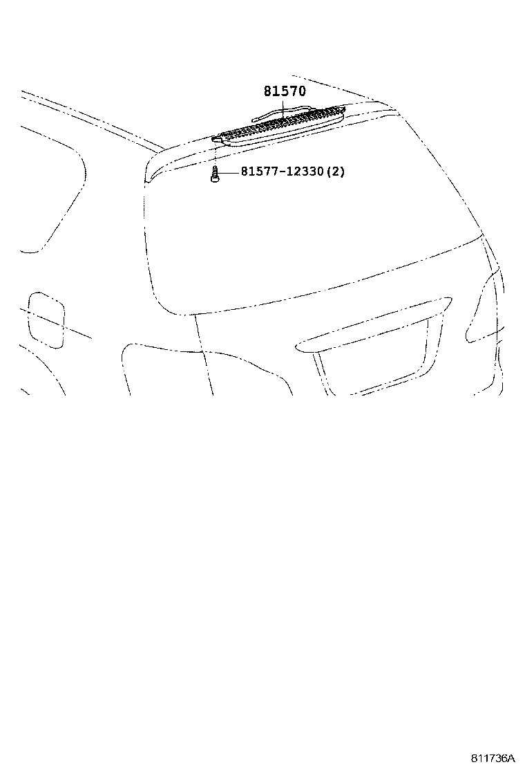 81570-44070 LAMP ASSY, CENTER STOP product image