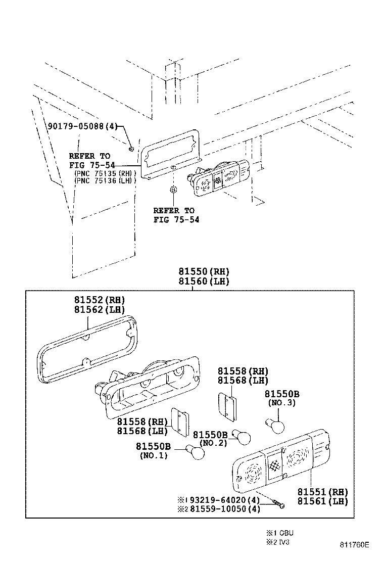 81561-37110 LENS, REAR COMBINATION LAMP, LH product image
