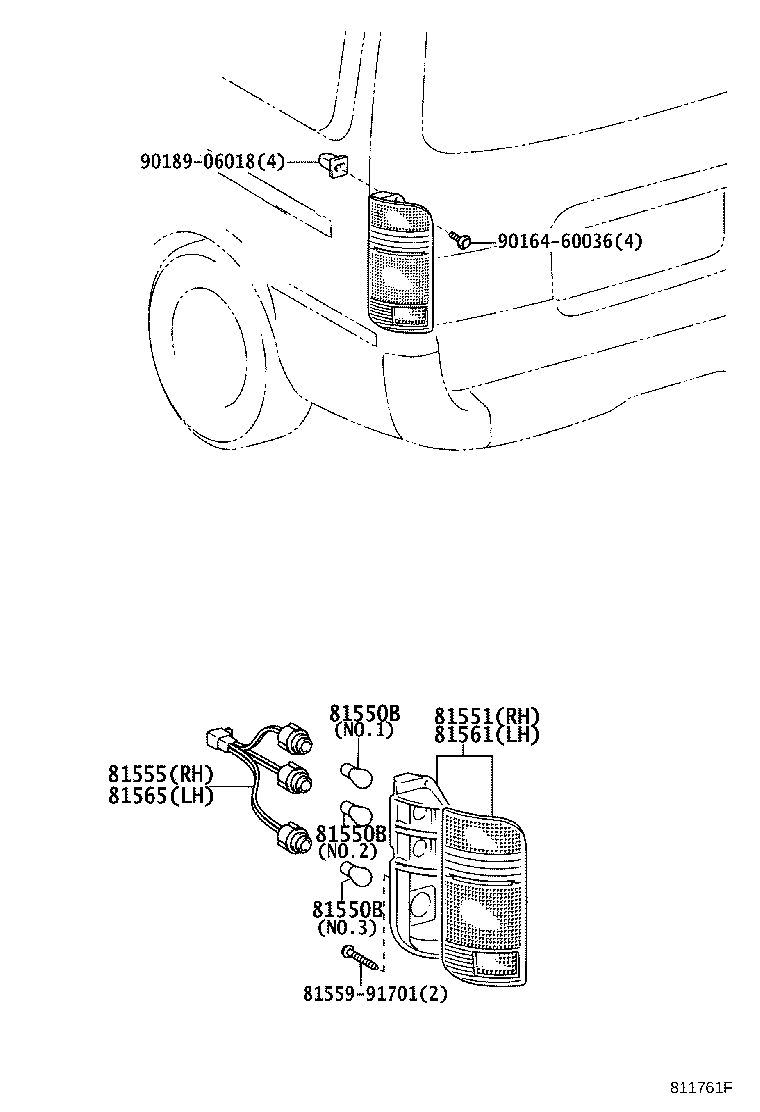 81561-37110 LENS, REAR COMBINATION LAMP, LH product image