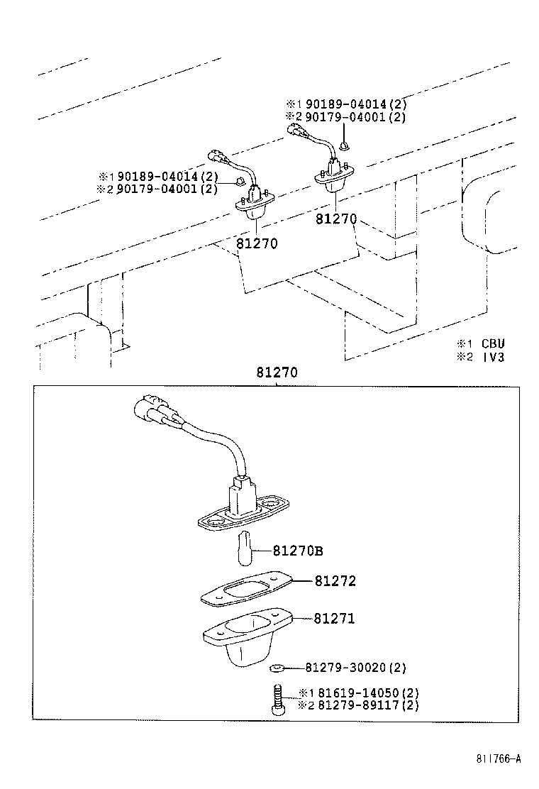 81270-25071 LAMP ASSY, LICENSE PLATE product image