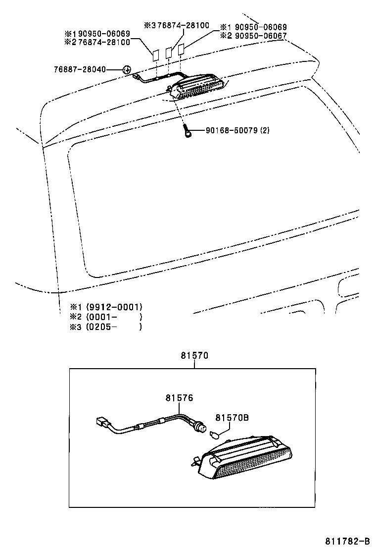 81570-28200 LAMP ASSY, CENTER STOP product image