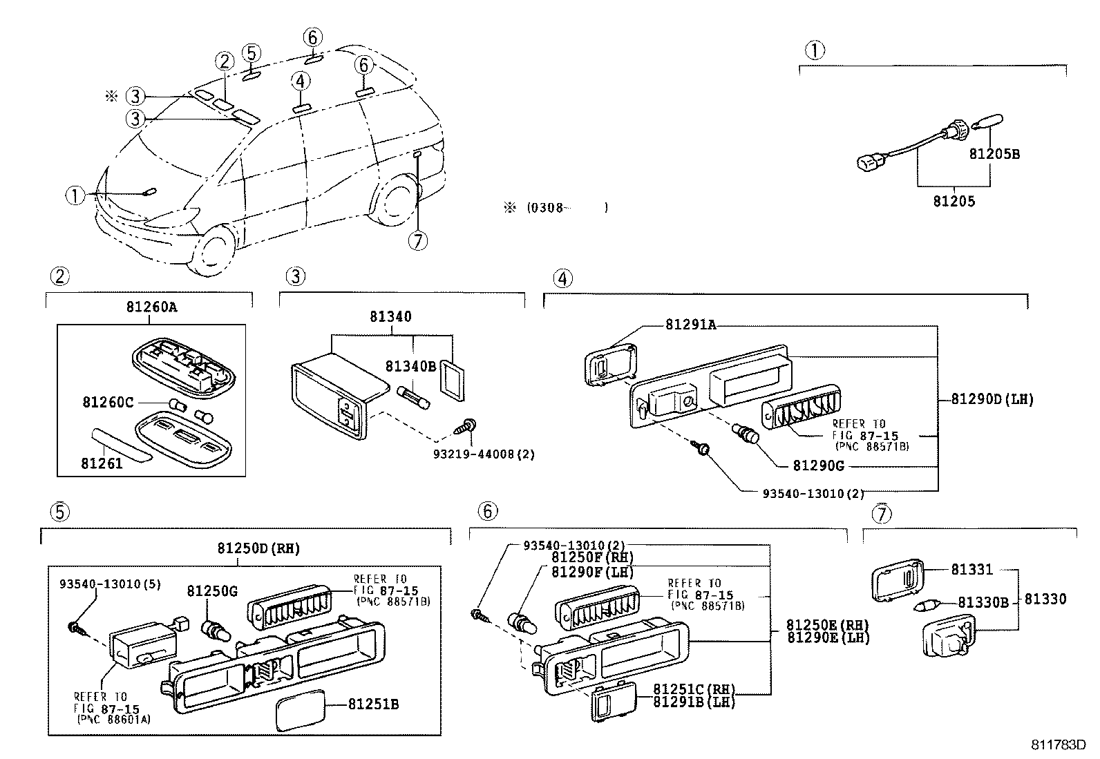 81250-95J05-A0 LAMP ASSY, LUGGAGE COMPARTMENT, NO.1 product image
