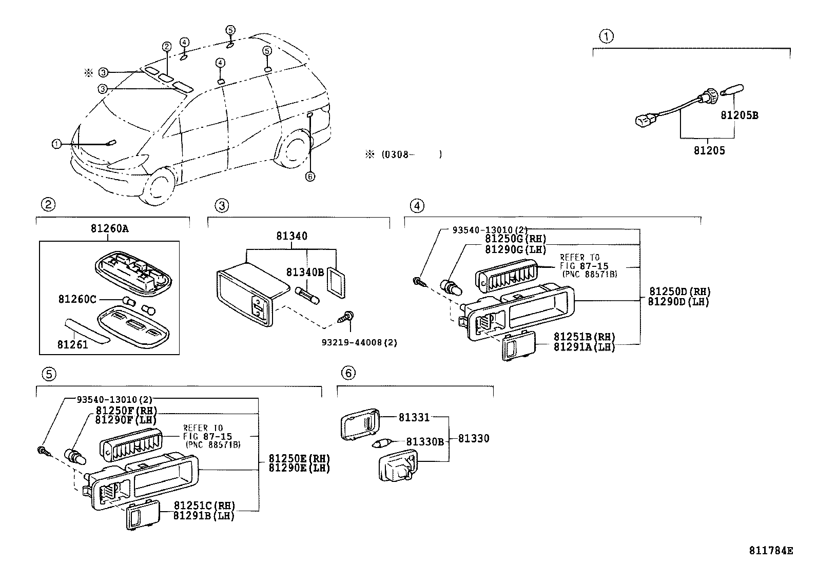 81250-95J05-A0 LAMP ASSY, LUGGAGE COMPARTMENT, NO.1 product image