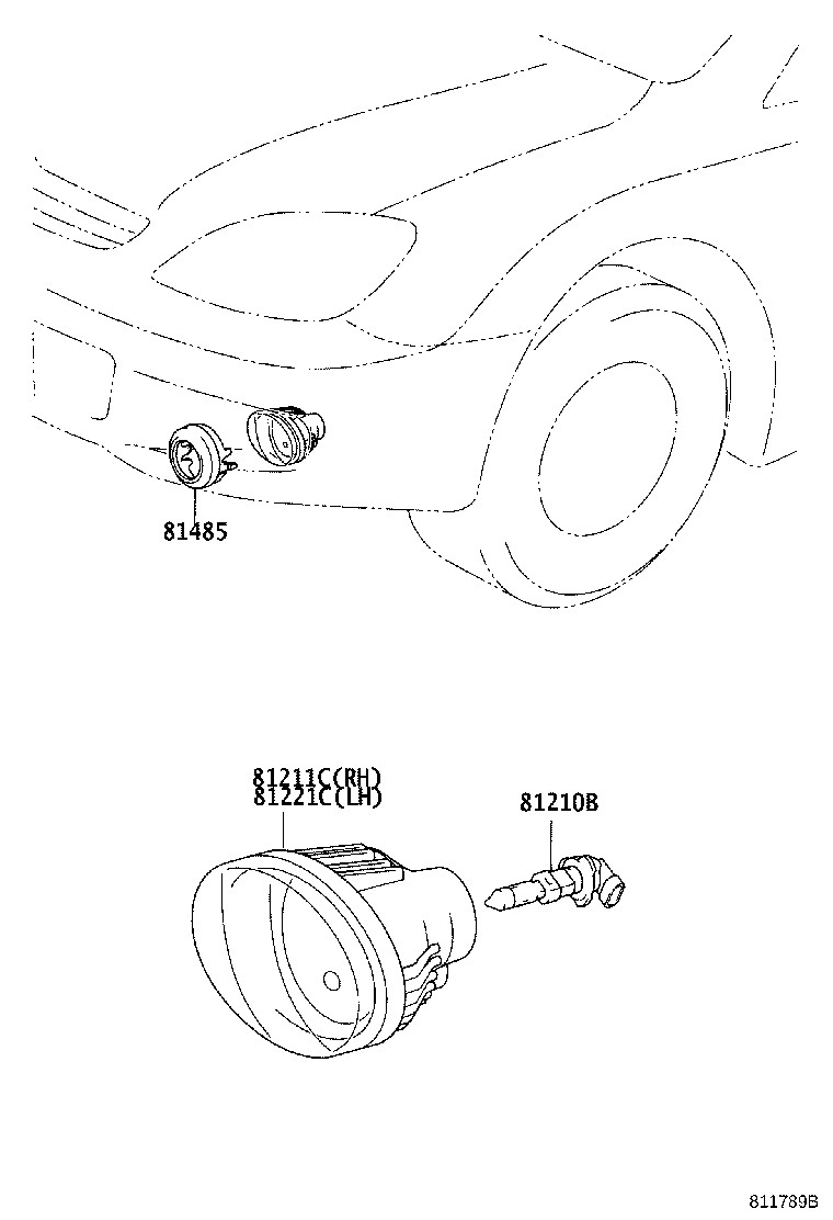 81229-13100 BRACKET, FOG LAMP, LH product image