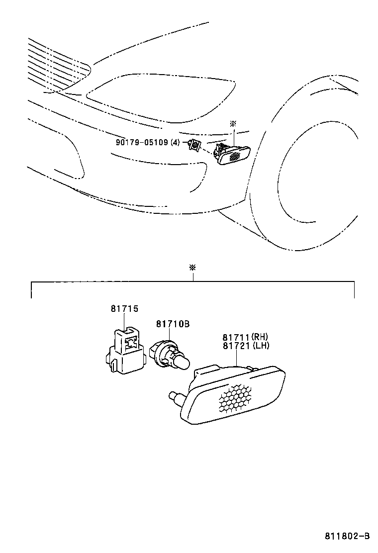 81741-30120 LENS, FRONT MARKER LAMP, LH product image