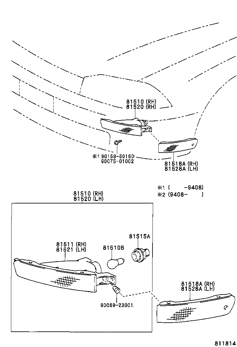 81510-06041 LAMP ASSY, FRONT TURN SIGNAL, RH product image