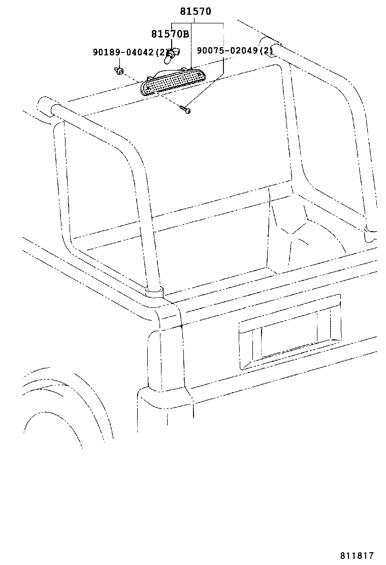 81570-52050 LAMP ASSY, CENTER STOP product image