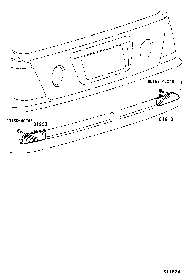 81910-53010 REFLECTOR ASSY, REFLEX, RH product image