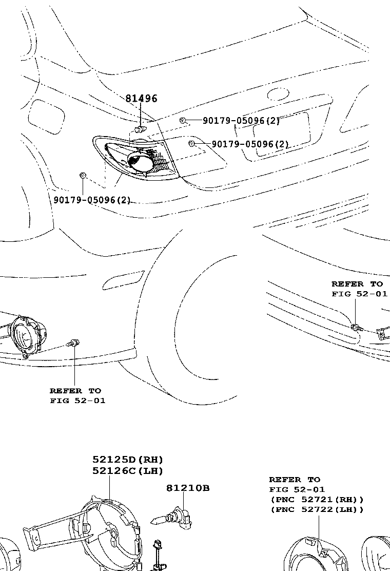 Toyota 81555-33430 SOCKET & WIRE SUB-ASSY, REAR COMBINATION LAMP, RH