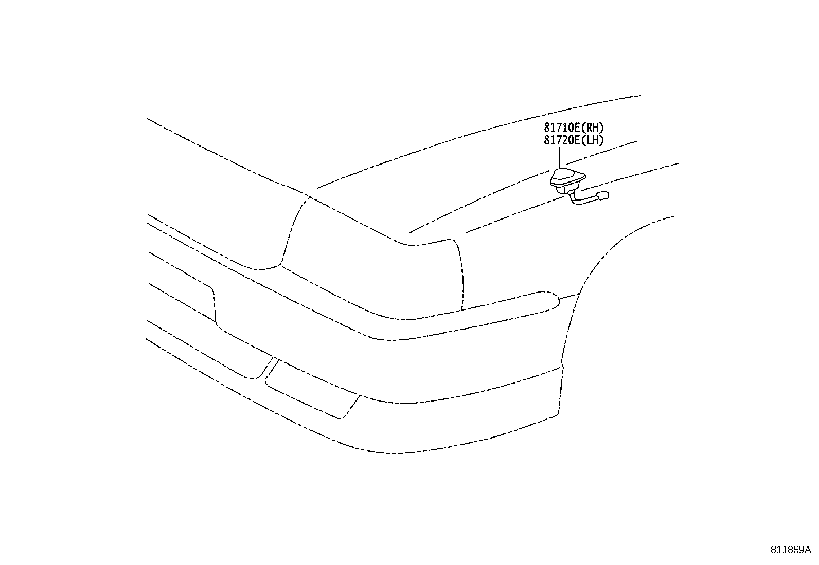 81720-30160 MARKER ASSY, FENDER, LH product image