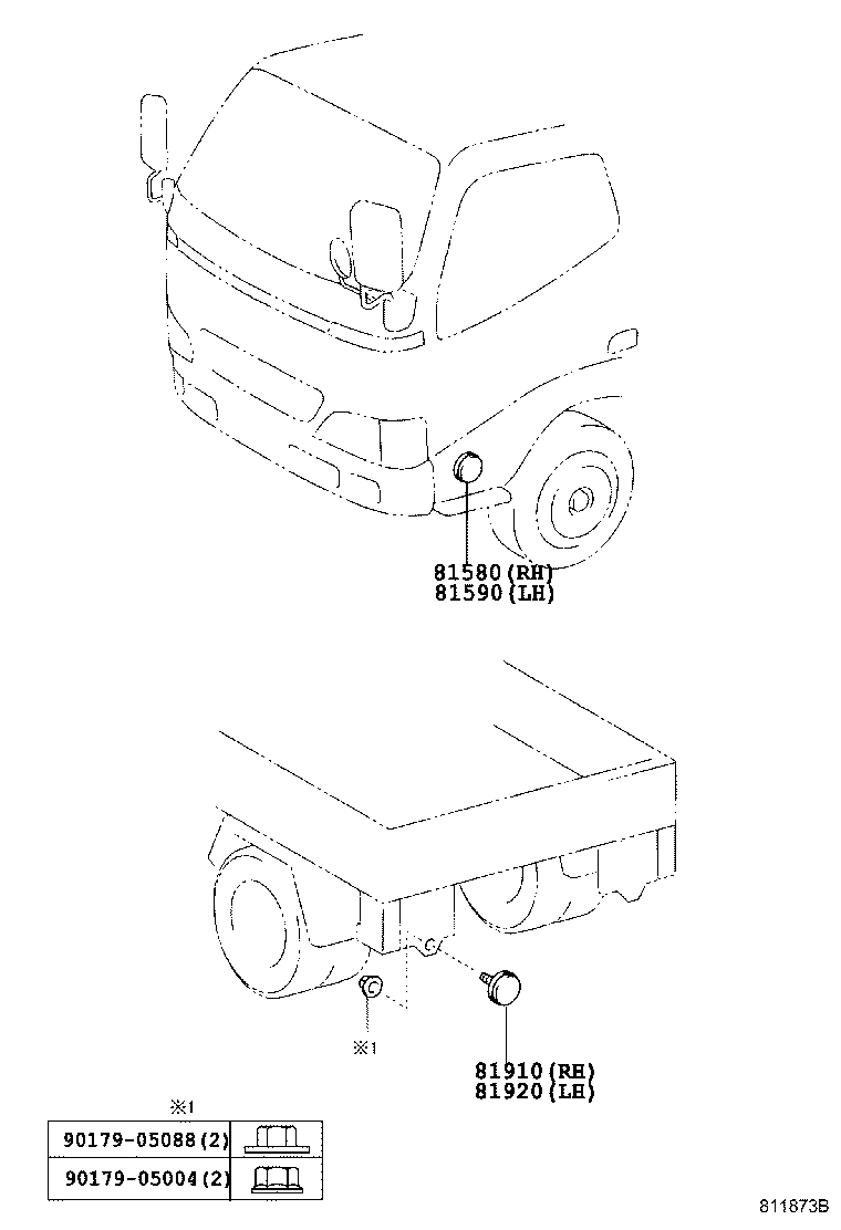 81580-37031 REFLECTOR ASSY, REFLEX SIDE, RH product image
