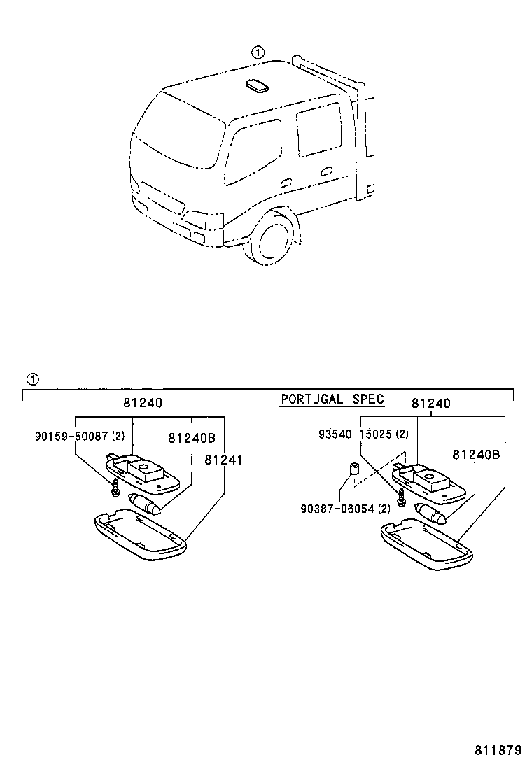 81240-37070-B0 LAMP ASSY, ROOM, NO.1 product image