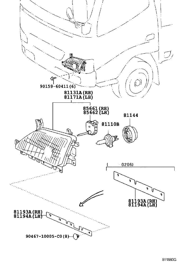 81150-37201 HEADLAMP ASSY, LH product image