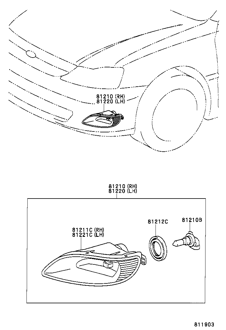 90075-65010 COVER, FOG LAMP product image