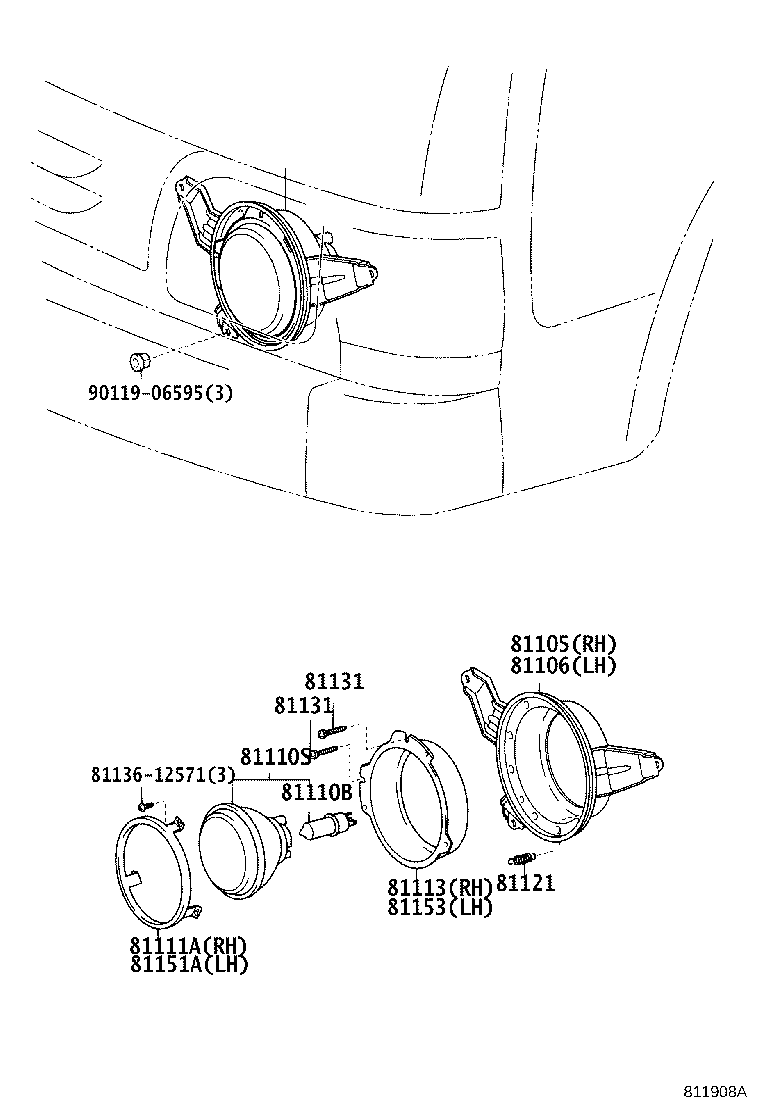 81106-37320 HOUSING SUB-ASSY, HEADLAMP, LH product image