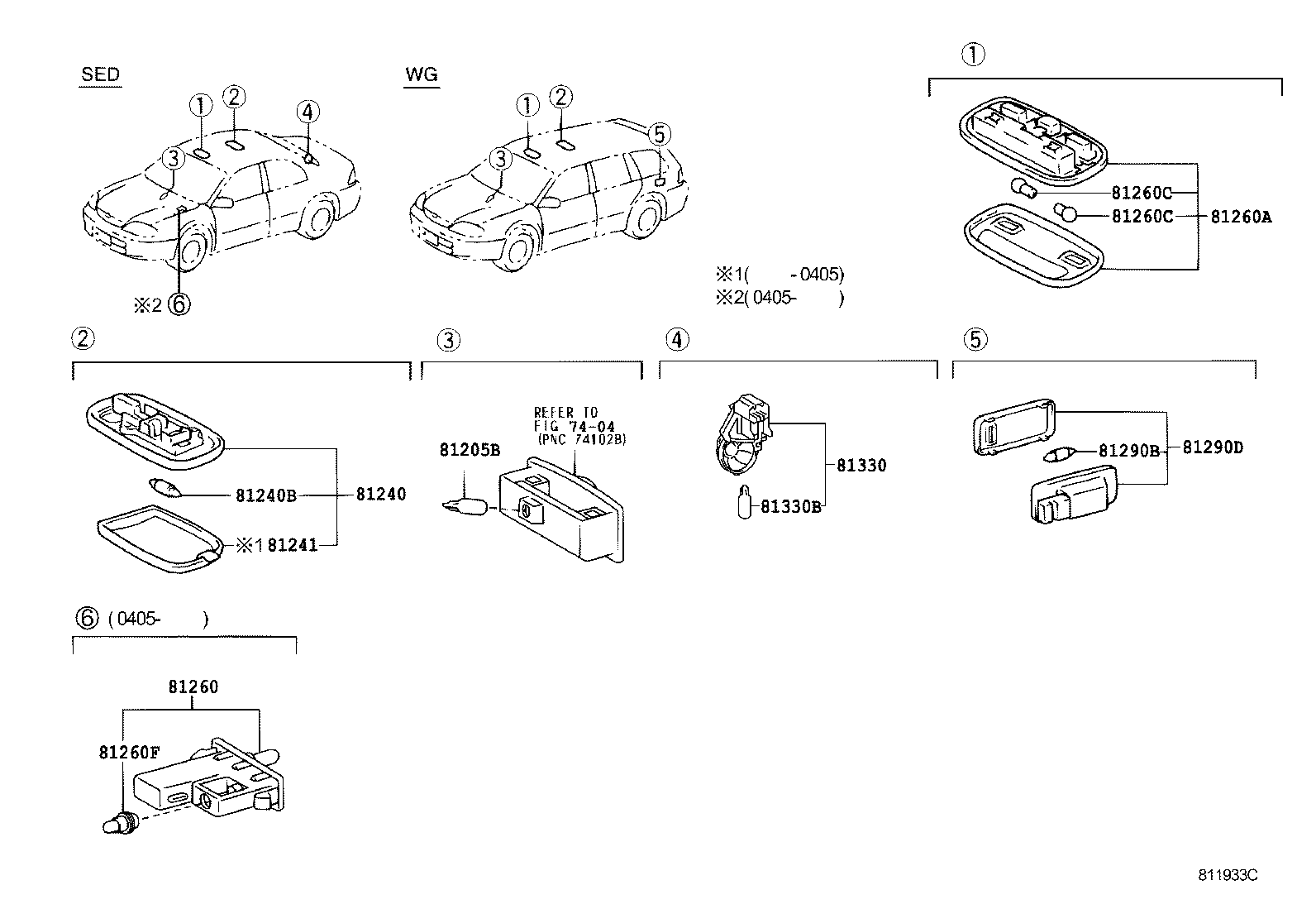 81260-13040 LAMP ASSY, GLOVE BOX product image