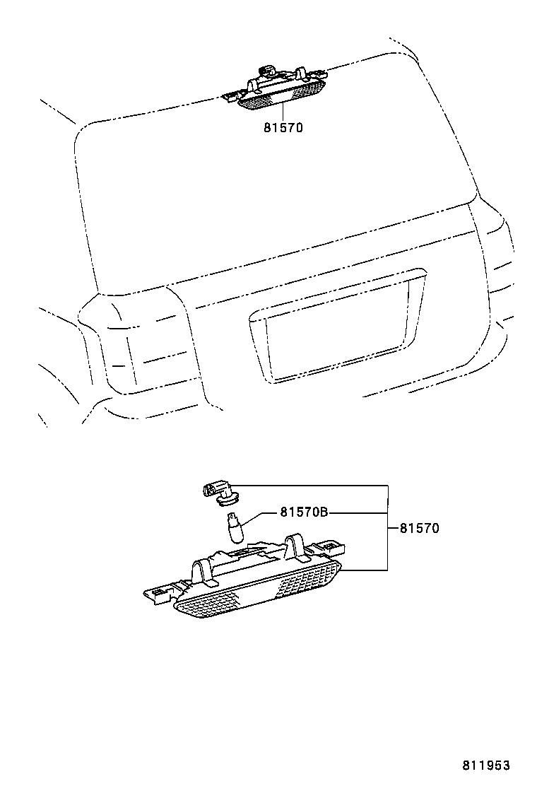 81570-63010 LAMP ASSY, CENTER STOP product image