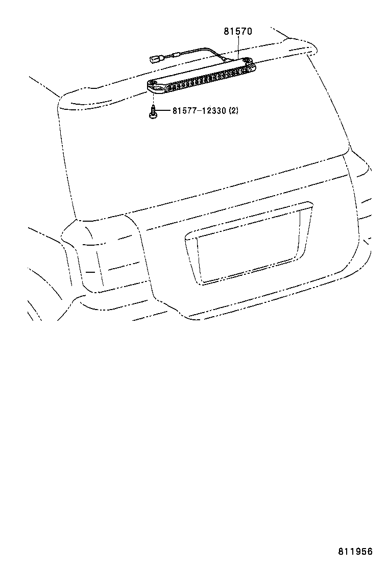 81570-63010 LAMP ASSY, CENTER STOP product image