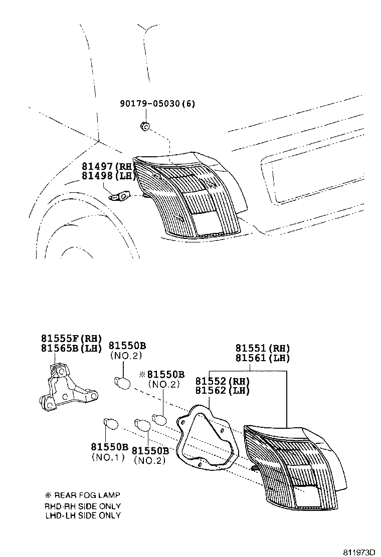 81561-02150 LENS, REAR COMBINATION LAMP, LH product image