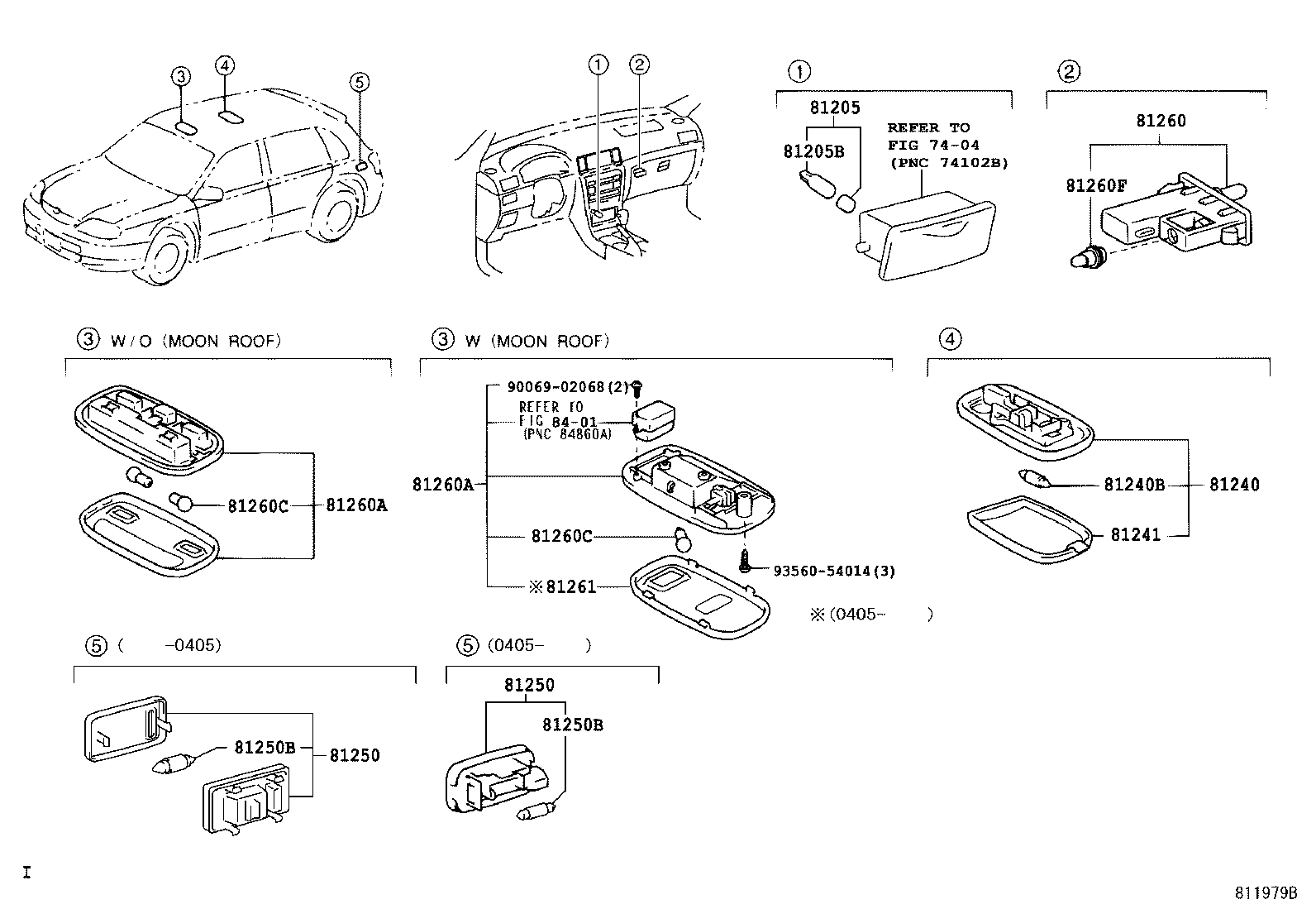 81240-05050 LAMP ASSY, ROOM, NO.2 product image