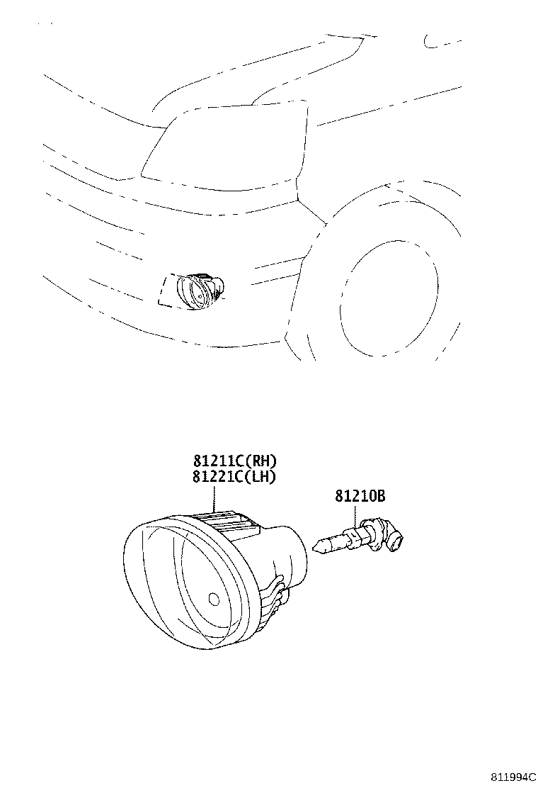81482-28030 BRACKET, FOG LAMP, LH product image