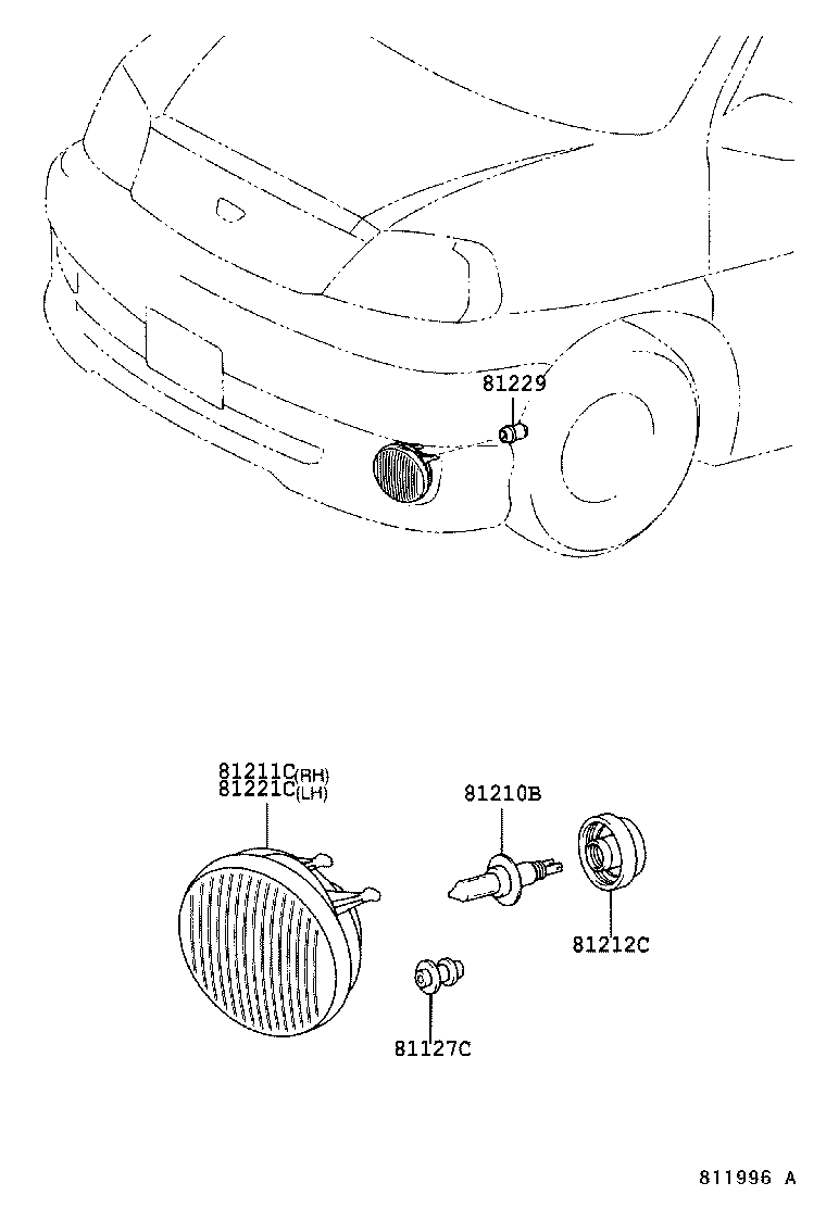81482-28030 BRACKET, FOG LAMP, LH product image