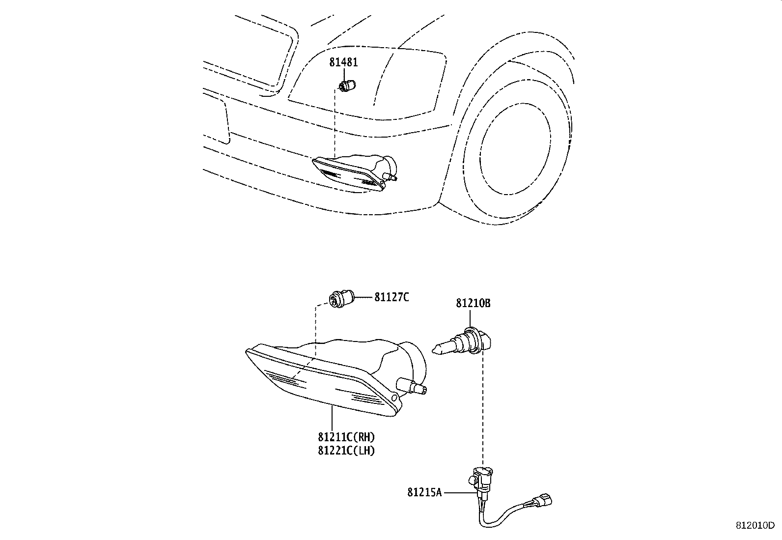 81215-43010 SOCKET & WIRE, FOG LAMP product image