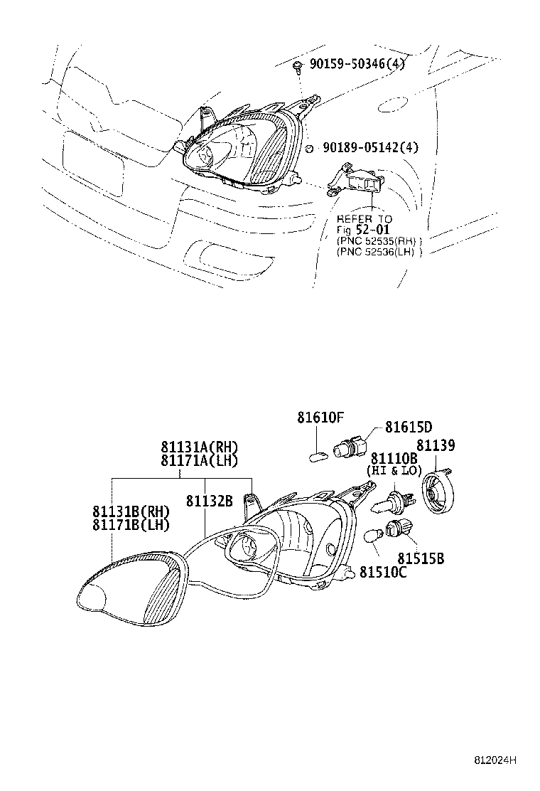 81107-52280 COMPUTER SUB-ASSY, HEADLAMP LIGHT CONTROL, RH product image