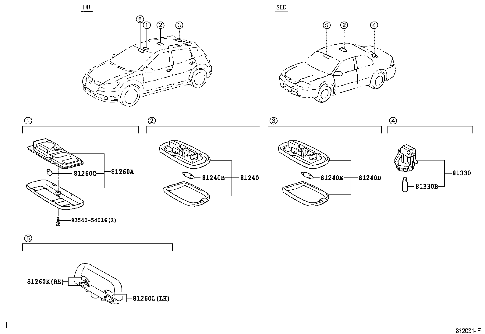 Toyota 81260-12120-E0 LAMP ASSY, MAP